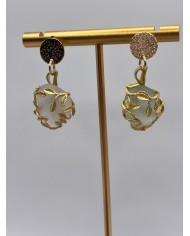 PENDIENTES ARTESANOS DE CRISTAL MARINO