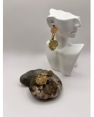 PENDIENTES ARTESANOS DE CRISTAL MARINO