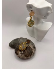 PENDIENTES ARTESANOS DE CRISTAL MARINO