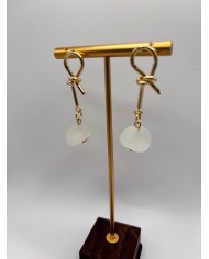 PENDIENTES ARTESANOS DE CRISTAL MARINO