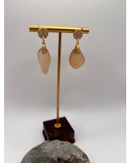 PENDIENTES ARTESANOS DE CRISTAL MARINO O LÁGRIMAS DE SIRENA