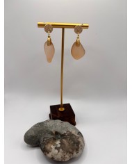 PENDIENTES ARTESANOS DE CRISTAL MARINO O LÁGRIMAS DE SIRENA