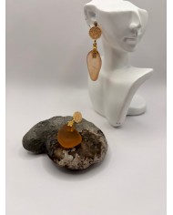 PENDIENTES ARTESANOS DE CRISTAL MARINO O LÁGRIMAS DE SIRENA