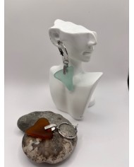 PENDIENTES ARTESANOS DE CRISTAL MARINO