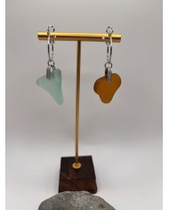 PENDIENTES ARTESANOS DE CRISTAL MARINO