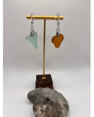 PENDIENTES ARTESANOS DE CRISTAL MARINO