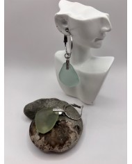 PENDIENTES ARTESANOS DE CRISTAL MARINO