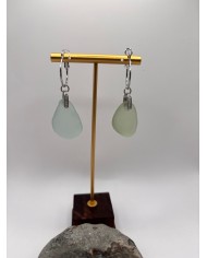 PENDIENTES ARTESANOS DE CRISTAL MARINO