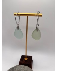 PENDIENTES ARTESANOS DE CRISTAL MARINO