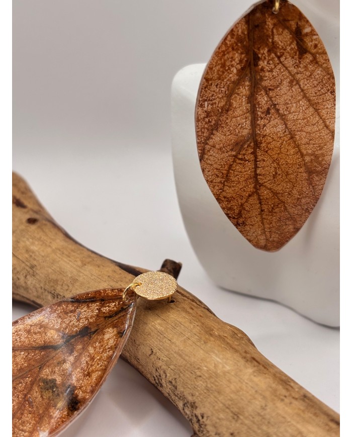 EDICIÓN LIMITADA PENDIENTES DE HOJA NATURAL