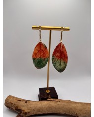 PENDIENTES ARTESANOS DE HOJA NATURAL ESQUELETIZADA