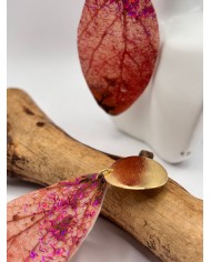 PENDIENTES ARTESANOS DE HOJA NATURAL ESQUELETIZADA