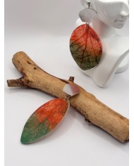 PENDIENTES ARTESANOS DE HOJA NATURAL ESQUELE