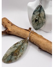 PENDIENTES ARTESANOS DE HOJA NATURAL ESQUELETIZADA