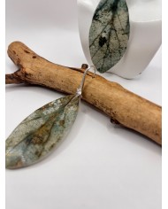 PENDIENTES ARTESANOS DE HOJA NATURAL ESQUELETIZADA