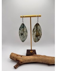 PENDIENTES ARTESANOS DE HOJA NATURAL ESQUELETIZADA
