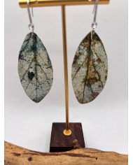 PENDIENTES ARTESANOS DE HOJA NATURAL ESQUELETIZADA