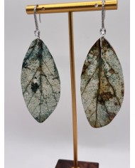 PENDIENTES ARTESANOS DE HOJA NATURAL ESQUELETIZADA