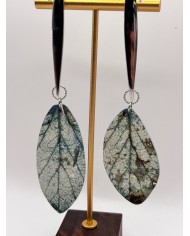 PENDIENTES ARTESANOS DE HOJA NATURAL ESQUELETIZADA