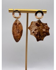 EDICIÓN LIMITADA pendientes artesanos de hoja natural