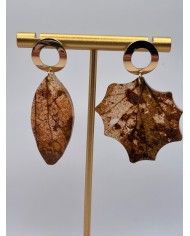 PENDIENTES ARTESANOS DE HOJA NATURAL
