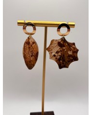 PENDIENTES ARTESANOS DE HOJA NATURAL