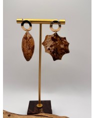 PENDIENTES ARTESANOS DE HOJA NATURAL