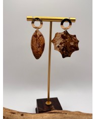 PENDIENTES ARTESANOS DE HOJA NATURAL
