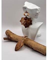 PENDIENTES ARTESANOS DE HOJA NATURAL