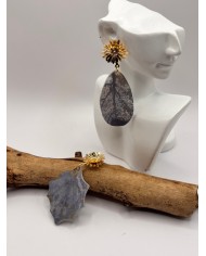 PENDIENTES ARTESANOS DE HOJA NATURAL
