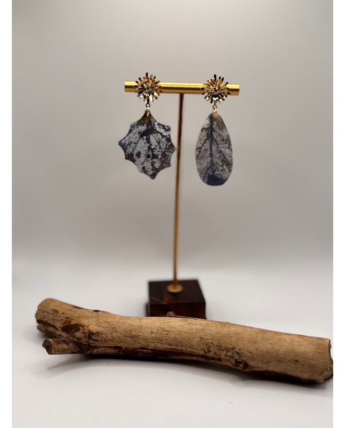 PENDIENTES ARTESANOS DE HOJA NATURAL
