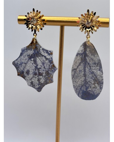 PENDIENTES ARTESANOS DE HOJA NATURAL