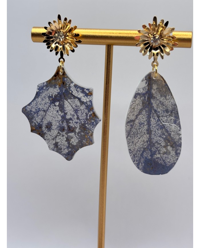 PENDIENTES ARTESANOS DE HOJA NATURAL