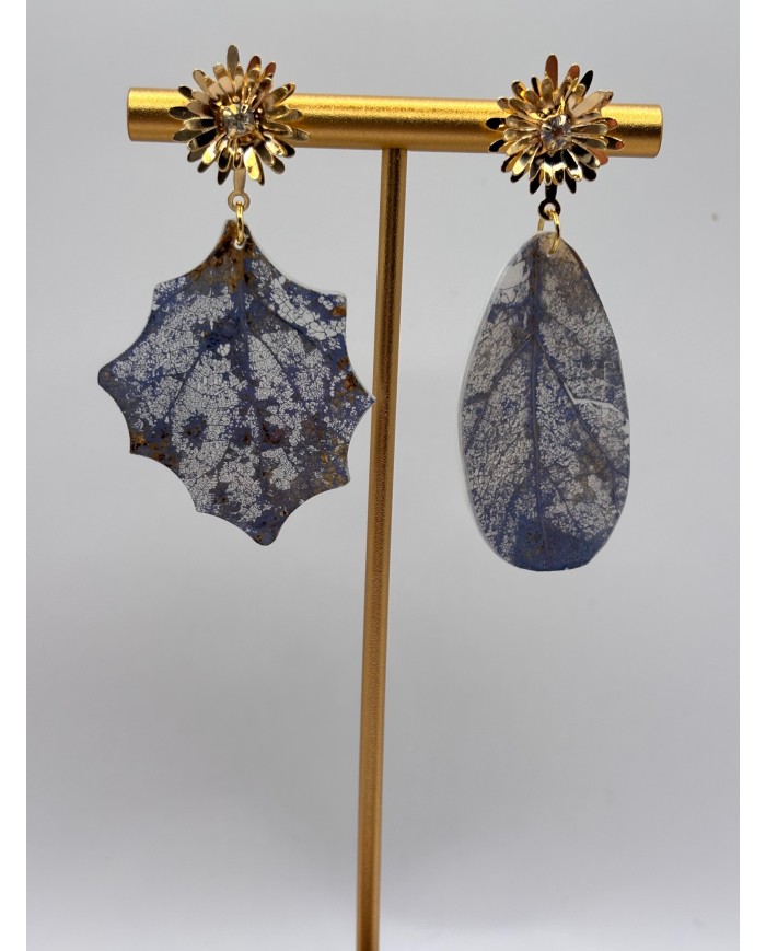 PENDIENTES ARTESANOS DE HOJA NATURAL