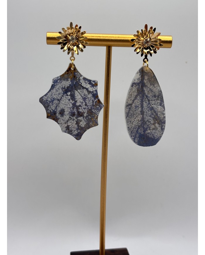 PENDIENTES ARTESANOS DE HOJA NATURAL