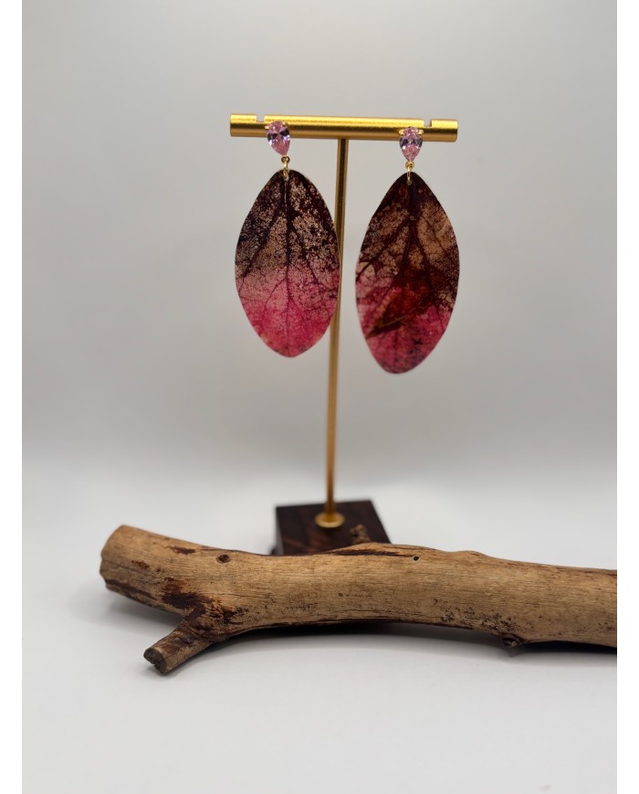 EDICIÓN LIMITADA PENDIENTES ARTESANOS DE HOJA NATURAL
