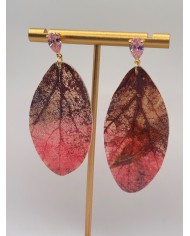 PENDIENTES ARTESANOS DE HOJA NATURAL