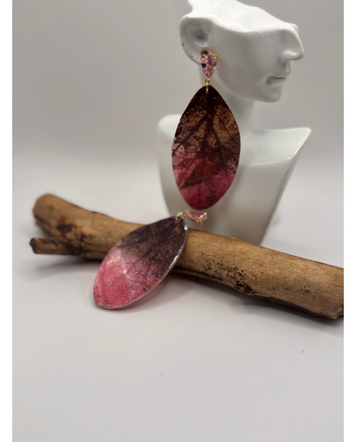 EDICIÓN LIMITADA PENDIENTES ARTESANOS DE HOJA NATURAL