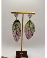 PENDIENTES ARTESANOS DE HOJA NATURAL