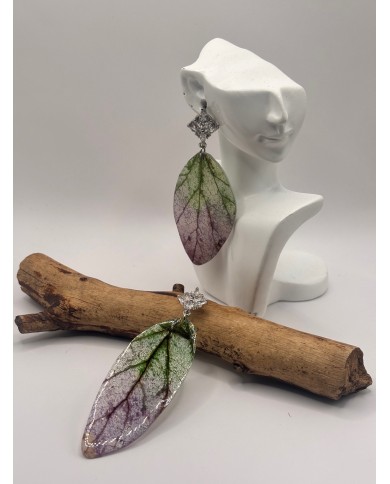 PENDIENTES ARTESANOS DE HOJA NATURAL