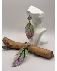 PENDIENTES ARTESANOS DE HOJA NATURAL