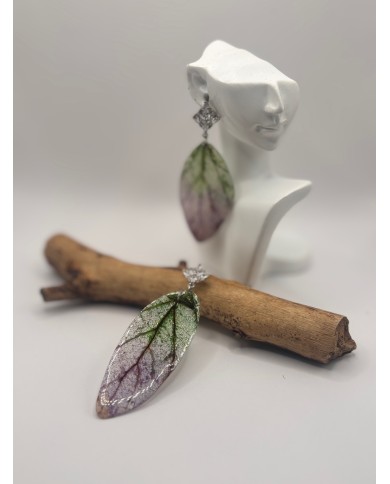 PENDIENTES ARTESANOS DE HOJA NATURAL