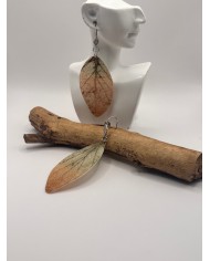 PENDIENTES ARTESANOS DE HOJA NATURAL