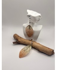 PENDIENTES ARTESANOS DE HOJA NATURAL