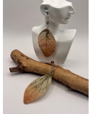 PENDIENTES ARTESANOS DE HOJA NATURAL
