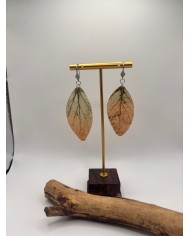 PENDIENTES ARTESANOS DE HOJA NATURAL