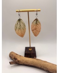 PENDIENTES ARTESANOS DE HOJA NATURAL