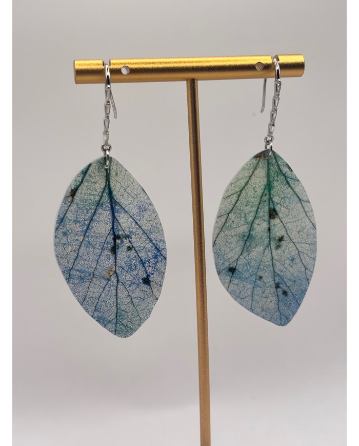 PENDIENTES ARTESANOS DE HOJA NATURAL