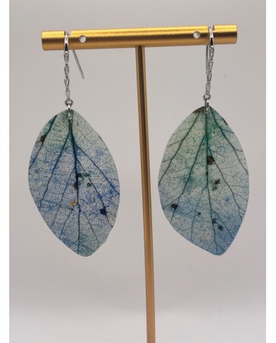 PENDIENTES ARTESANOS DE HOJA NATURAL