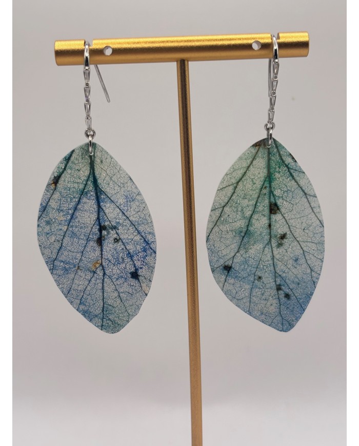 PENDIENTES ARTESANOS DE HOJA NATURAL